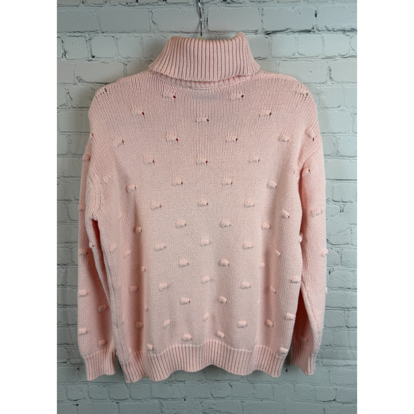 DRAPER JAMES & ELOQUII light pink cotton blend turtleneck sweater pullover 14/16 - Picture 8 of 8
